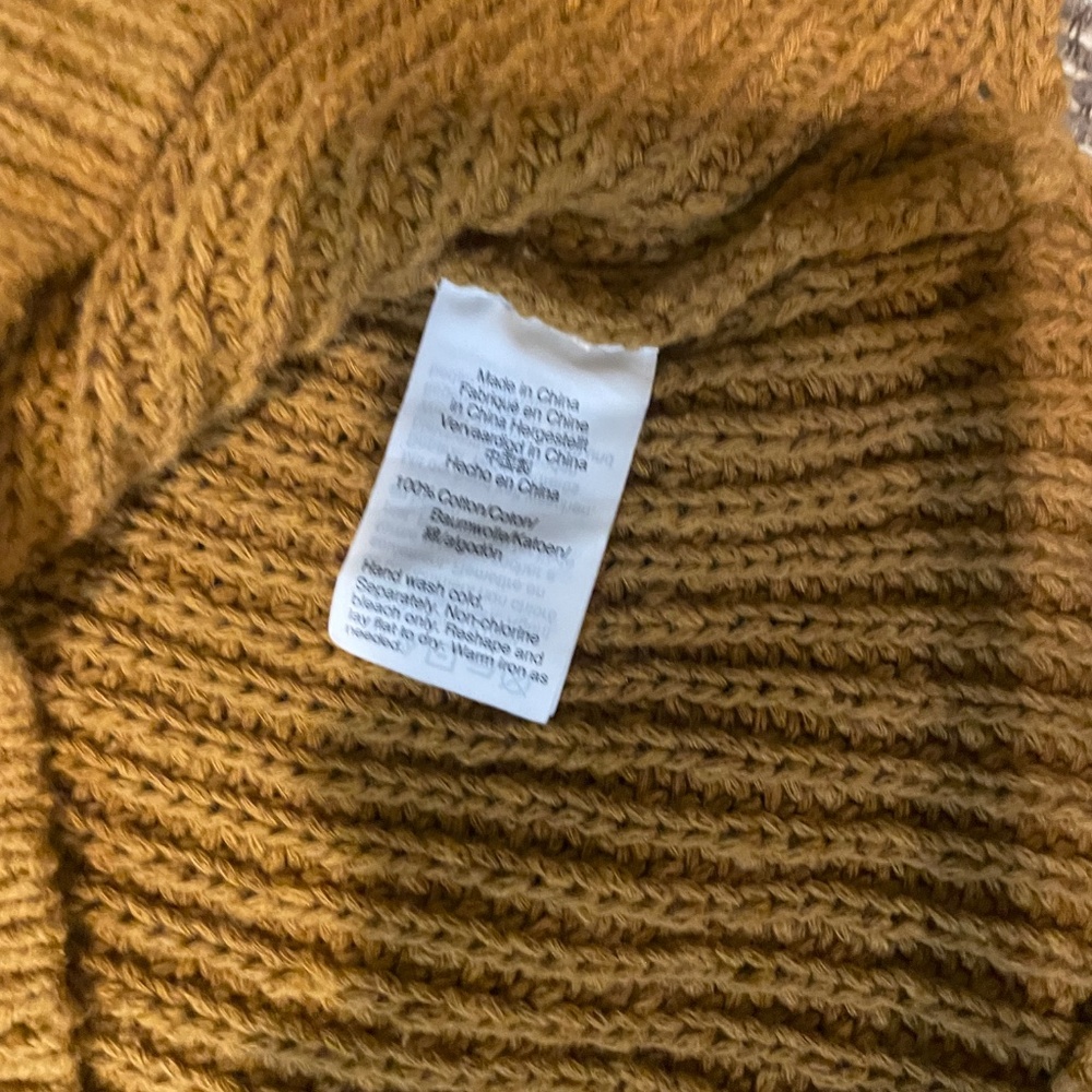 SOLD!! Madewell Burnt Orange Cotton Balloon Sleeve Pullover Sweater Size Large - Picture 4 of 5